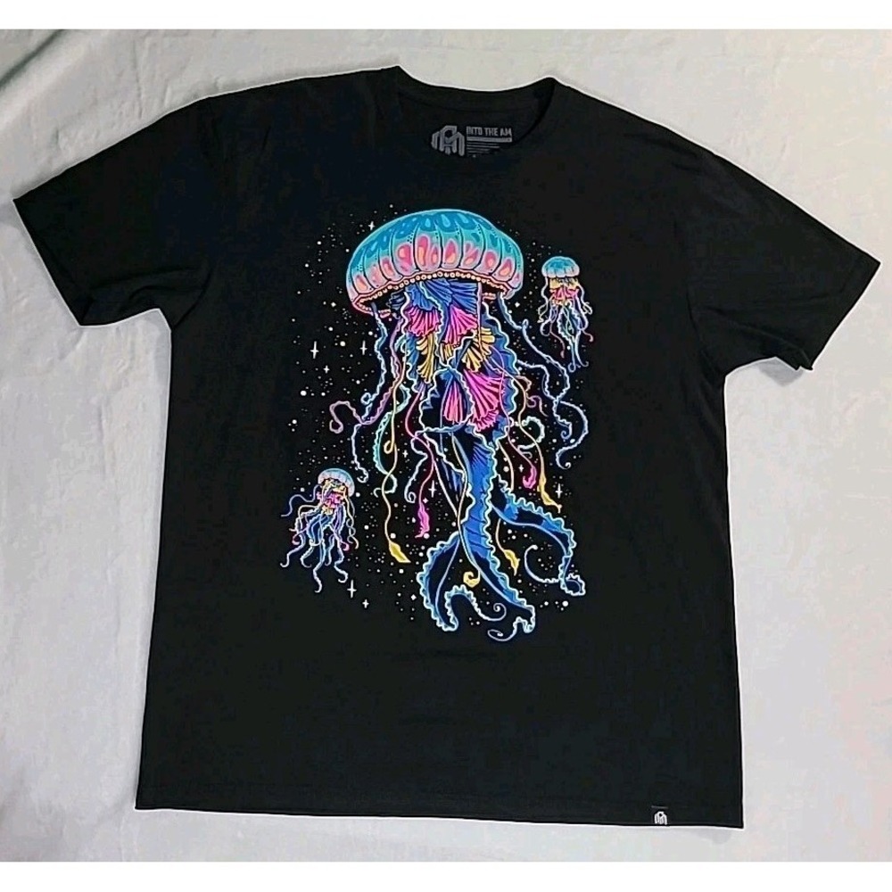 Into The AM Jellyfish Art  T Shirt (X-L)- RAVE SHIRT